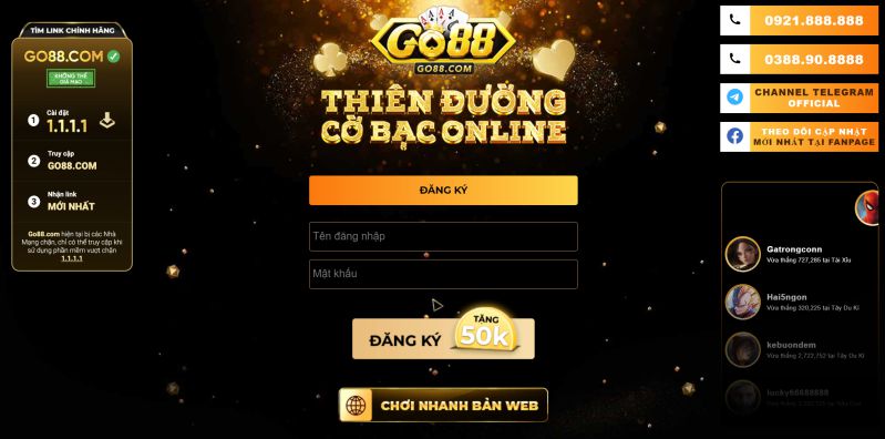 đăng ký Go88 cần lưu ý những điều gì